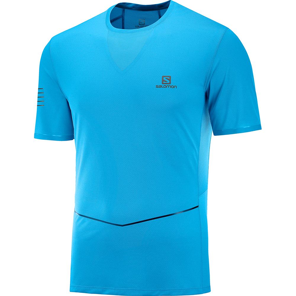 Salomon SENSE ULTRA M Camisetas Hombre - Azules - Colombia (05194-BRDS)